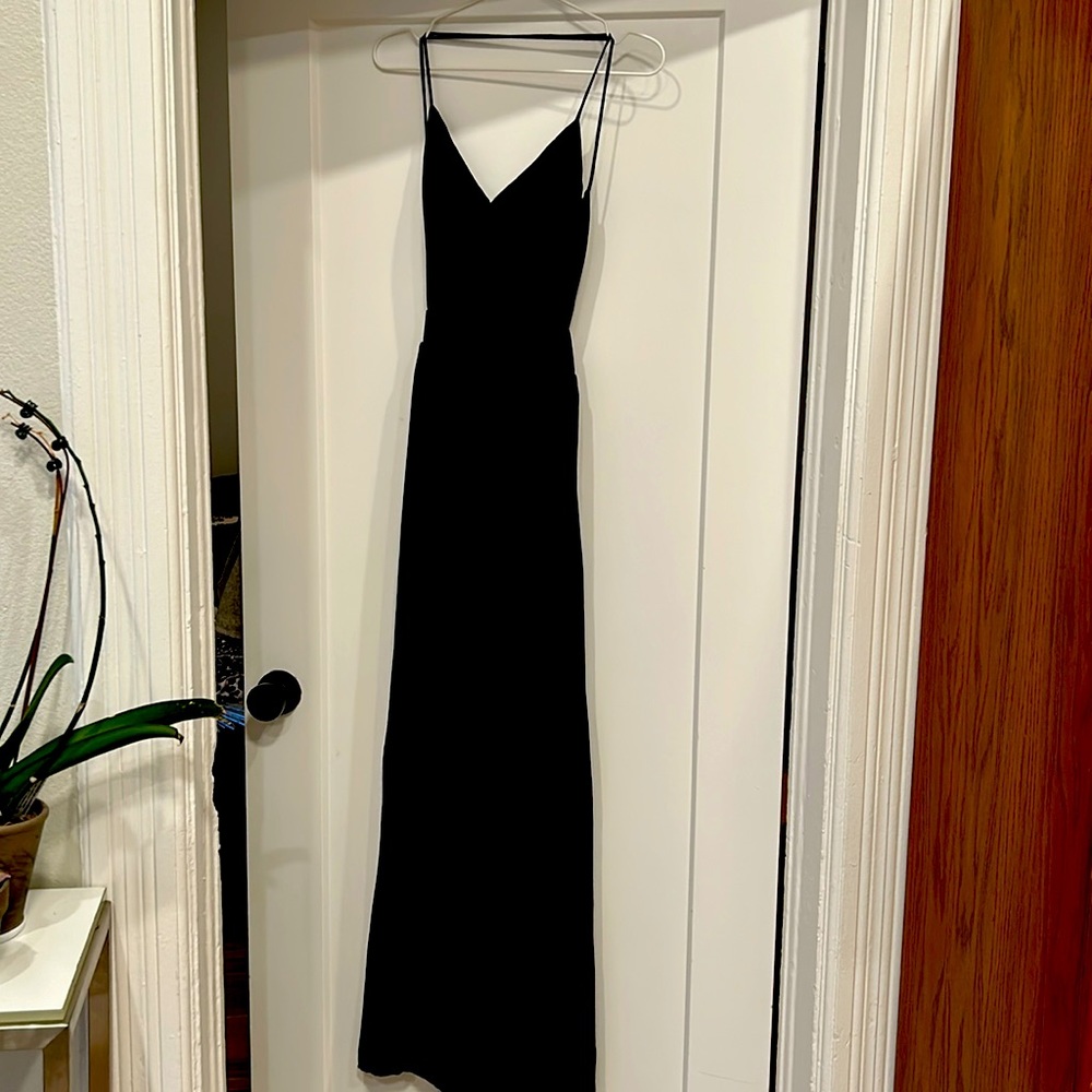 Black silk dress